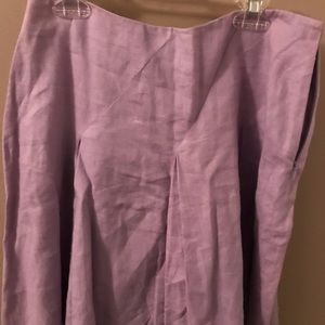 Lavender 100 percent linen skirt Euc